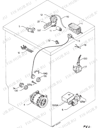 Взрыв-схема стиральной машины Zanussi ZF841 - Схема узла Electrical equipment 268